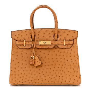 hermes cognac ostrich|HERMES Ostrich Birkin 30 Cognac 1512923 .